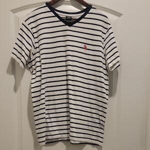 Striped V-Neck T-Shirt